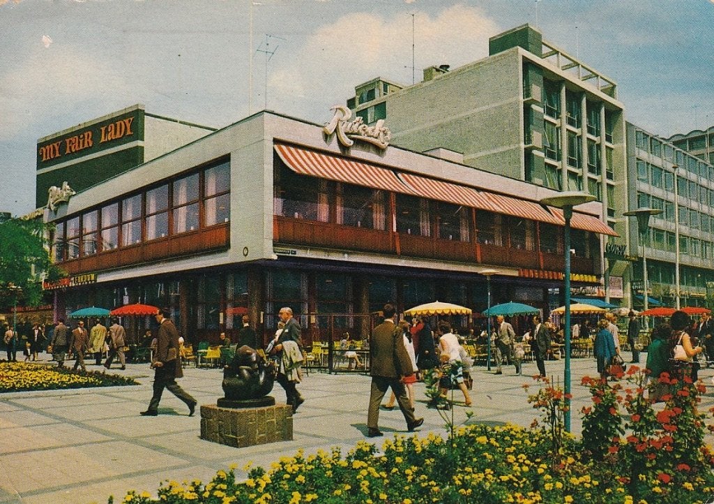 750H Rotterdam Stadhuisplein Lijnbaan Ruteck's, Corso, Verzamelen, Ophalen of Verzenden, 1960 tot 1980, Gelopen, Zuid-Holland
