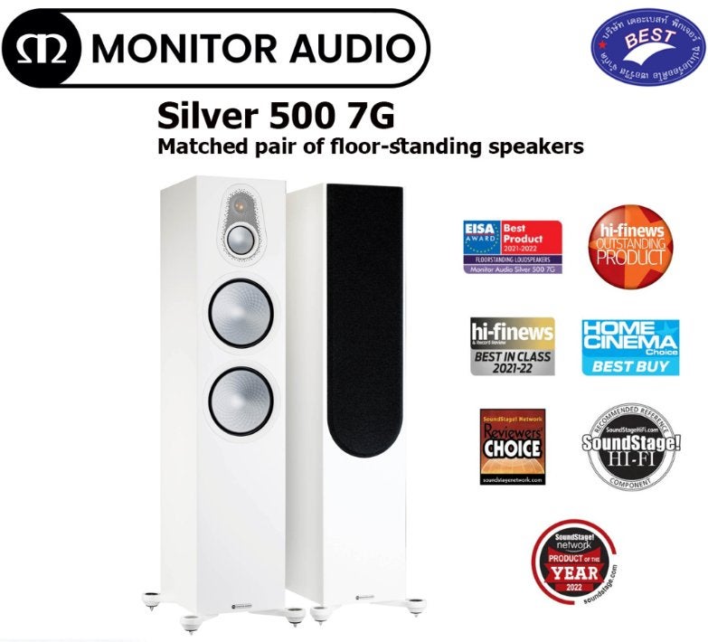 Monitor Audio Silver 500 7G, Audio, Tv en Foto, Luidsprekers, Stereo speakers, Silver 500 Top of the Line, Zo goed als nieuw, Monitor Audio