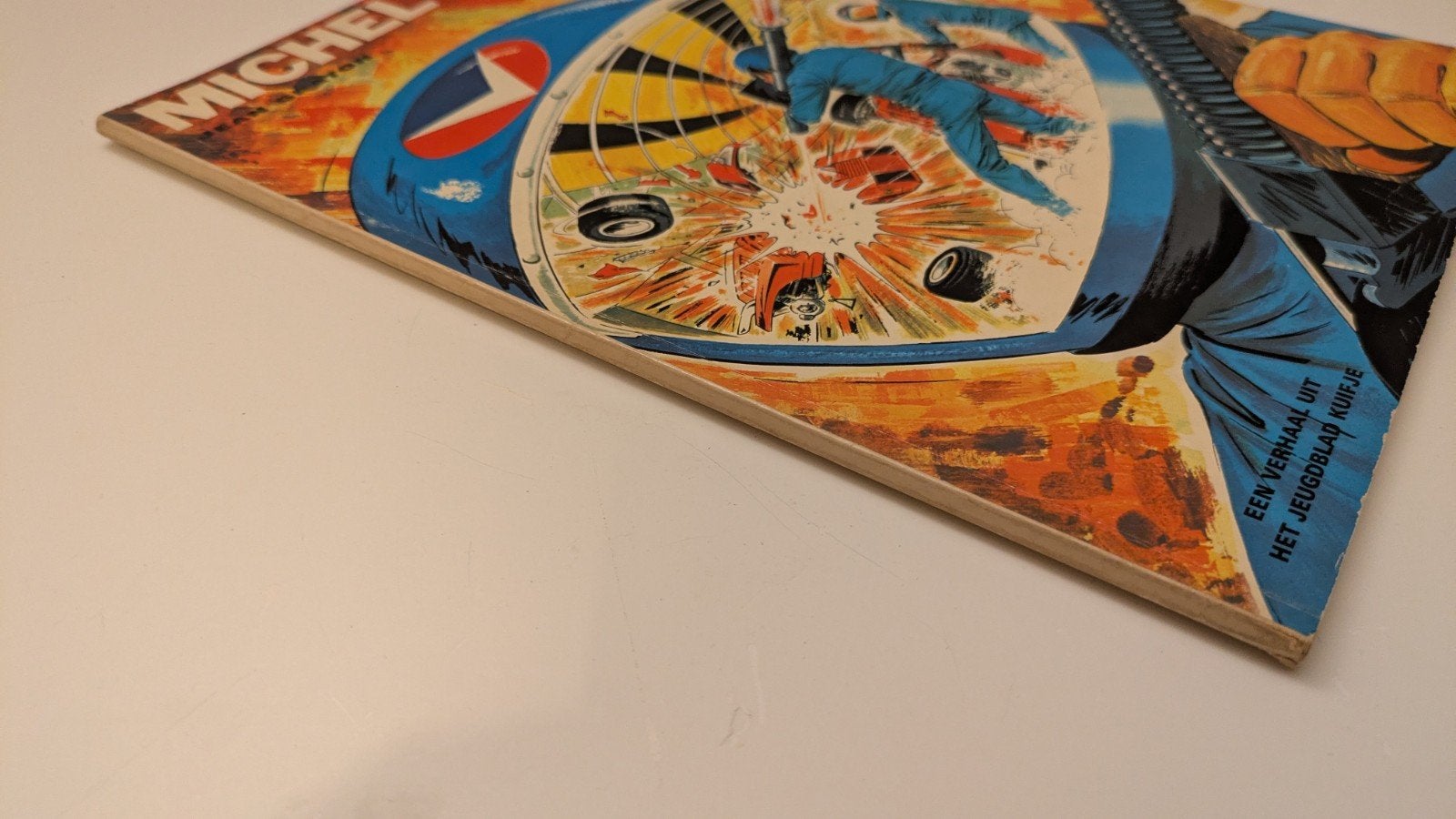 Michel Vaillant - Bevecht voor een motor (1972), Eén stripboek, Ophalen of Verzenden, Gelezen, Jean Graton