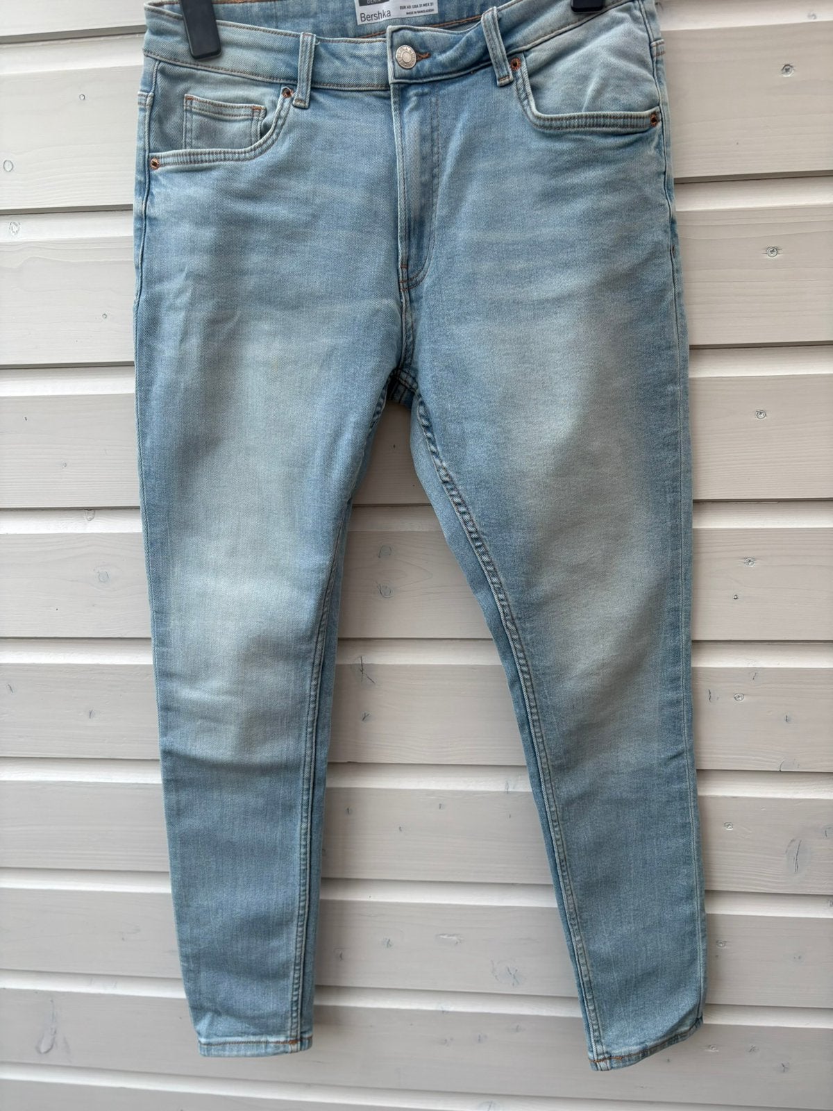 Bershka jeans, Ophalen of Verzenden, Gedragen, Blauw, W32 (confectie 46) of kleiner