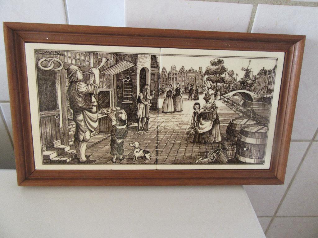 keramisch tegeltableau, Antiek en Kunst, Antiek | Wandborden en Tegels, Ophalen of Verzenden