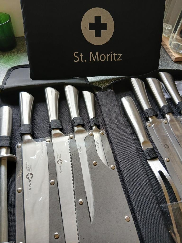 Messenset St.Moritz, Ophalen of Verzenden, Rvs of Chroom