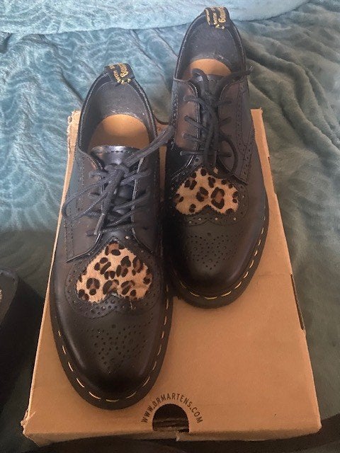 Dr Martens Leopard., Ophalen of Verzenden, Zo goed als nieuw, Zwart