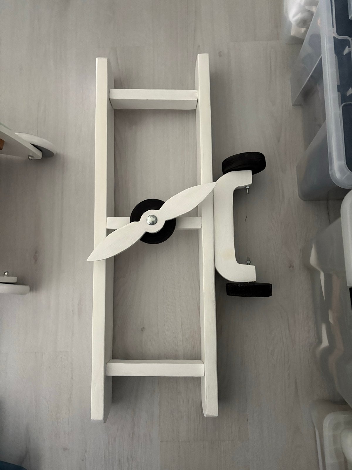 Houten wandvliegtuig voor kinderen, Ophalen, Gebruikt