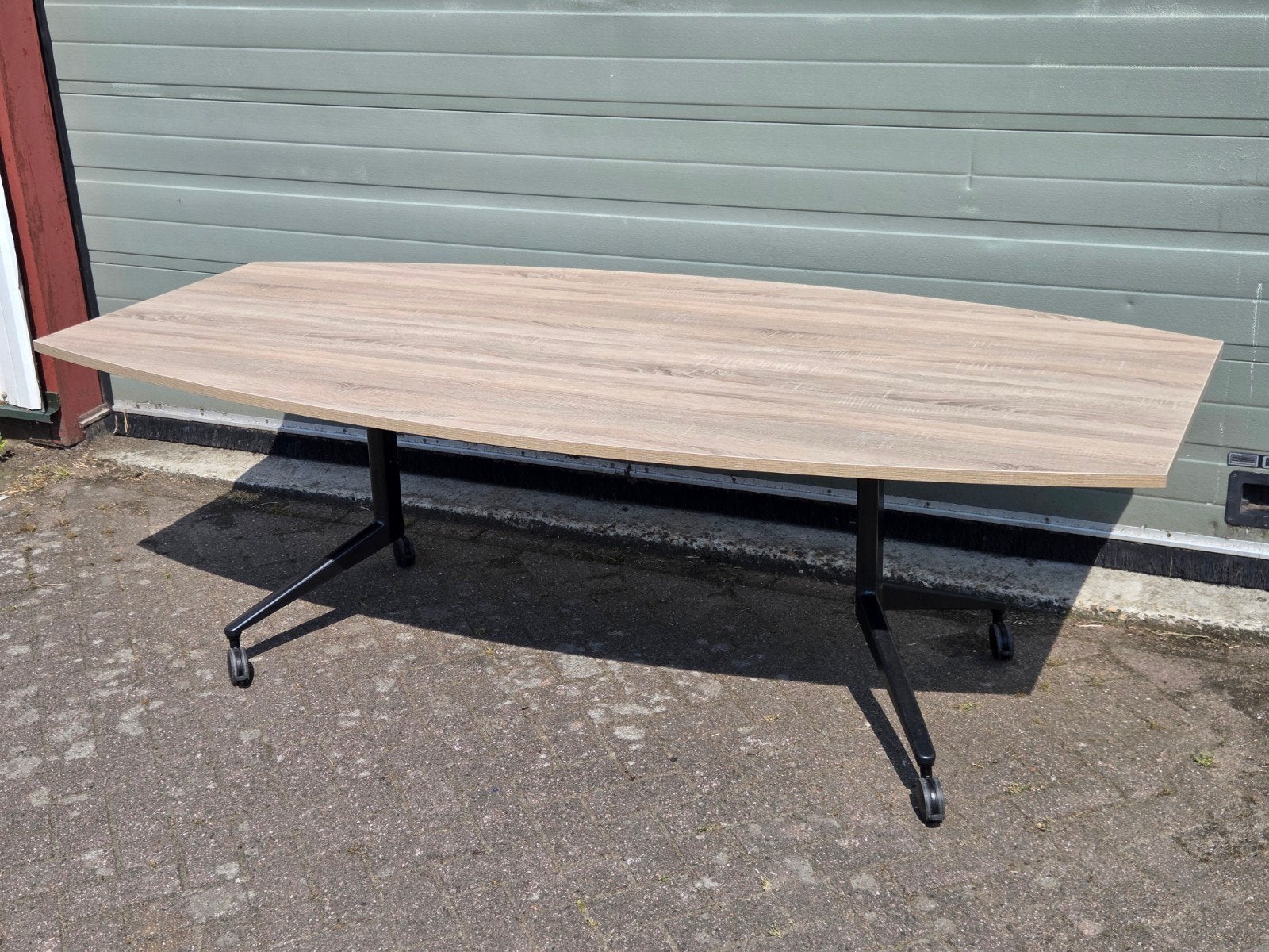 Ahrend vergadertafel 240x120 nieuw blad naar keuze, In hoogte verstelbaar, 120 cm, Industriesraat 5, Ophalen of Verzenden