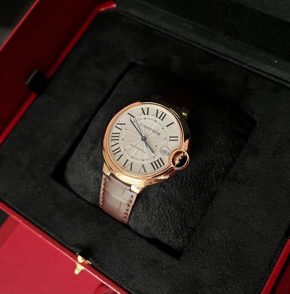 Cartier Ballon Bleu 40mm roségoud Nieuw, Sieraden, Tassen en Uiterlijk, Horloges | Dames, Polshorloge, Overige materialen, Nieuw