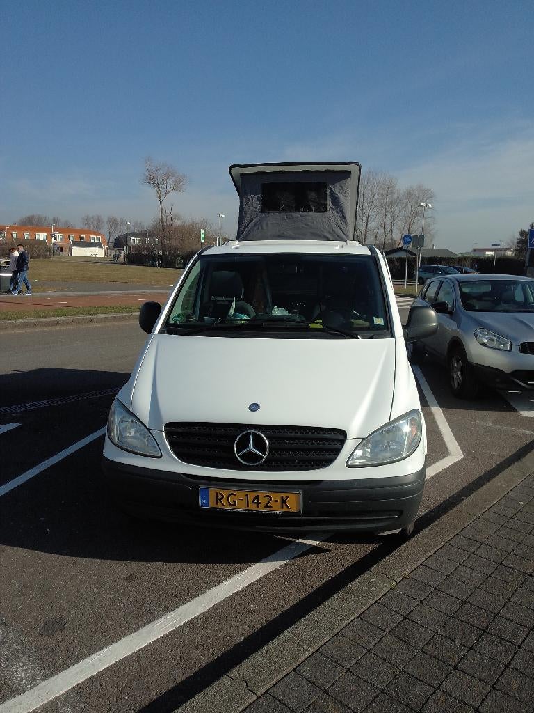 Vito Buscamper met 2 Slaaplaatsen - Offgrid setup, Caravans en Kamperen, Campers, Koelkast, Tot en met 2, Mercedes, Airbags