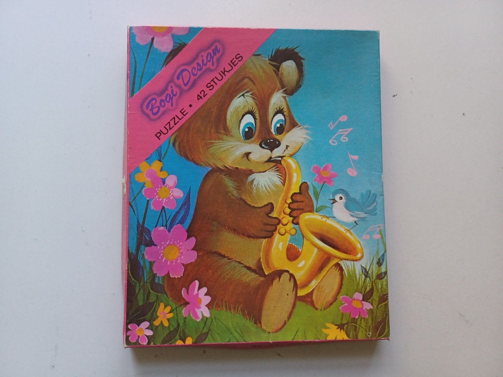 Vintage Bogi Design Kinderpuzzel – Beertje met Sax 42st, Boeken, Ophalen, Zo goed als nieuw