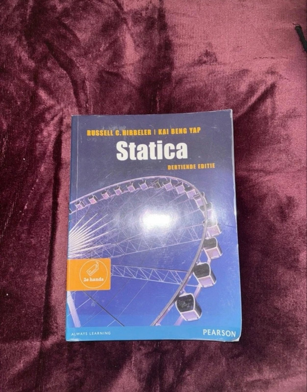 Statica 13e editie - Russell C. Hibbeler & Kai Beng Yap, Boeken, Verzenden, Beta, Gelezen, HBO