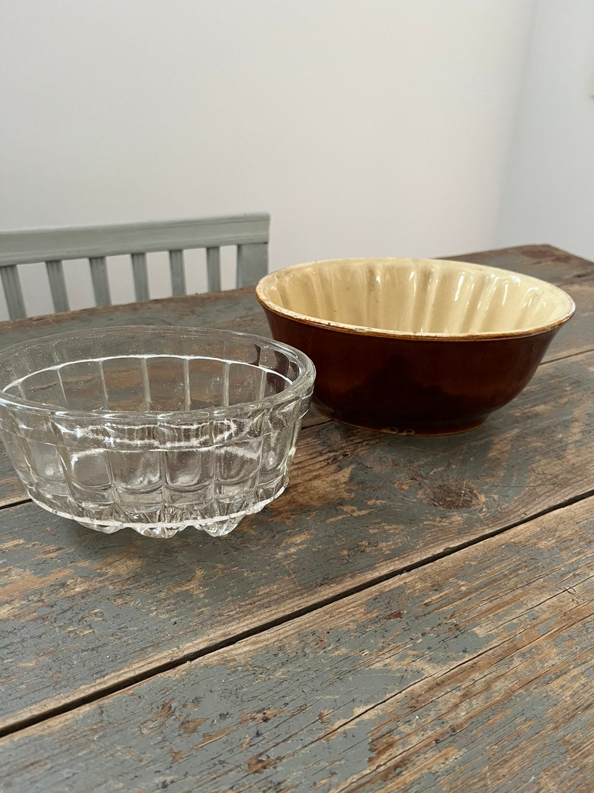 ANTIEKE VORMEN KERAMIEK JELLY KOM GLAS, Ophalen of Verzenden