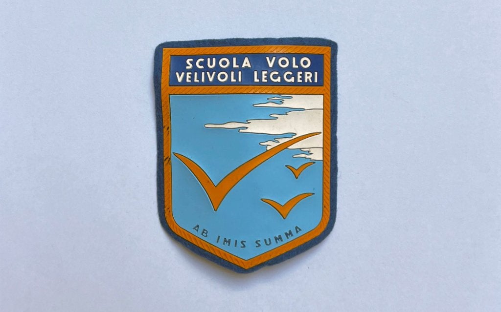 Italiaanse Luchtmacht Badge – Scuola Volo Velivoli Leggeri, Ophalen of Verzenden, Luchtmacht, Overige gebieden, Embleem of Badge