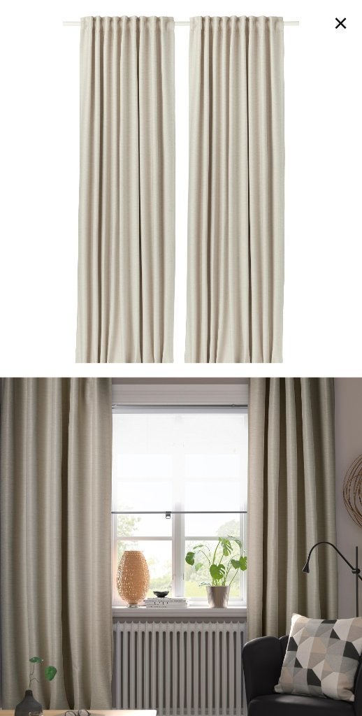Ikea Vilborg gordijn beige, 300 cm, Verzenden, Beige, Gordijn