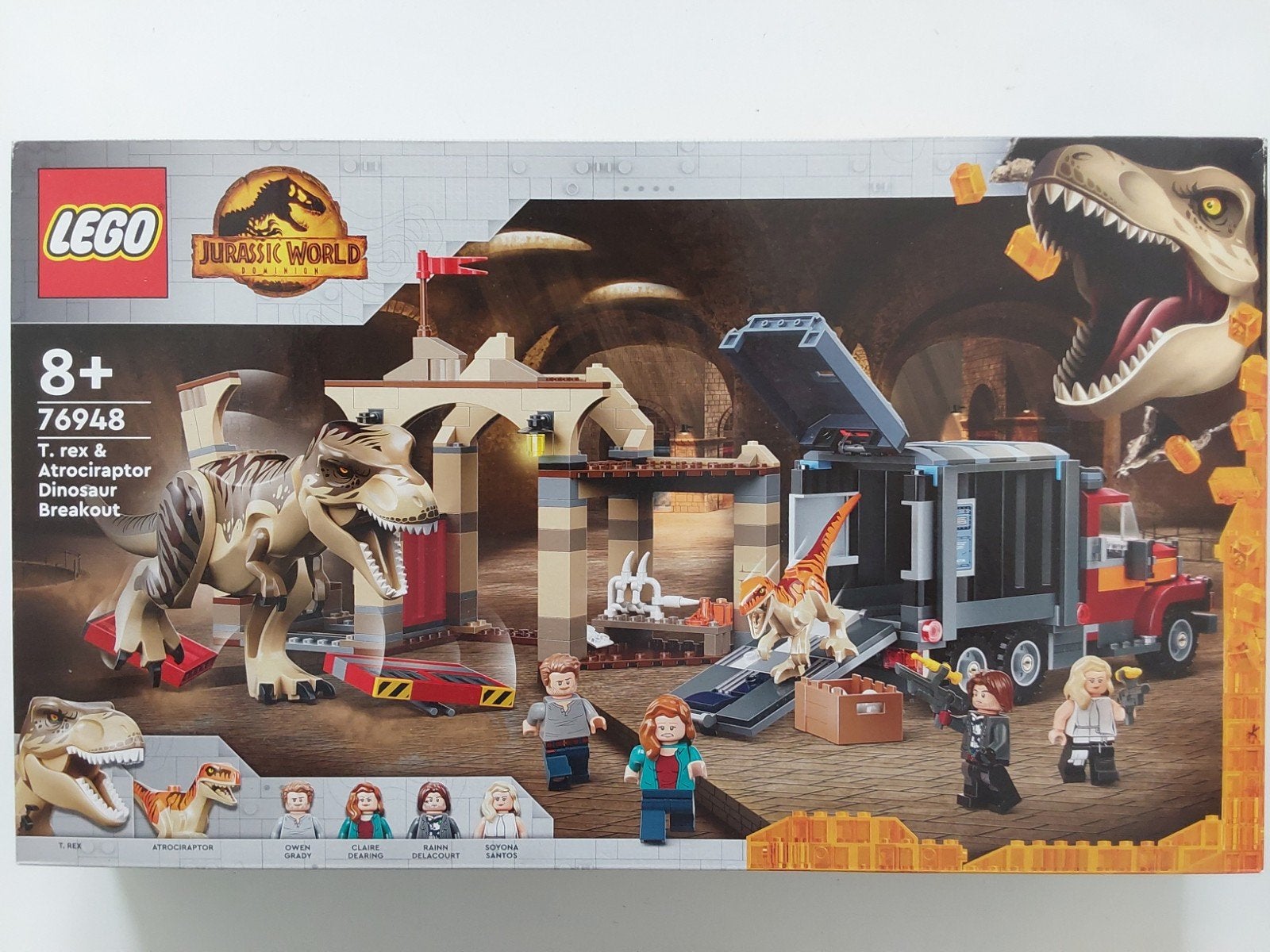 lego 76948 Jurass W 🦖T.rex & Atrociraptor Dinosaur Breakout, Kinderen en Baby's, Speelgoed | Duplo en Lego, Jurassic World, Lego