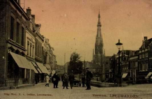 Leeuwarden - Voorstreek - type kaart als Berkers Verbunt, Verzamelen, Ophalen of Verzenden, Voor 1920, Gelopen, Friesland