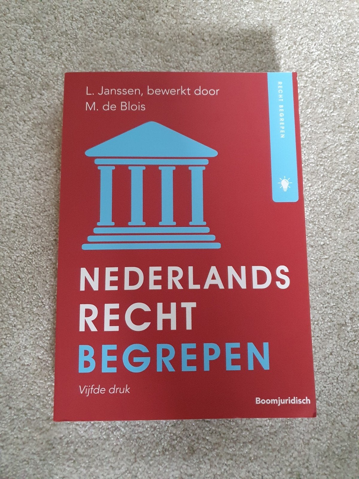 Nederlands Recht Begrepen - 5e druk, Boeken, Zo goed als nieuw, Gamma, L. Janssen, bewerkt door M. de Blois, HBO
