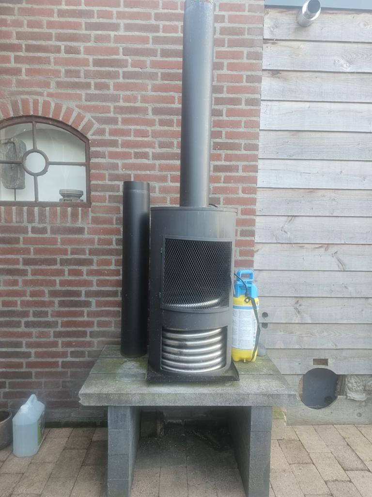 Zelfgemaakte Houthaard / Buitenhaard met Spiraal, Ophalen of Verzenden