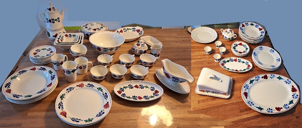 boerenbont 50 items: Regout, Sfinx, Boch, Ophalen, Gebruikt, Overige typen, Aardewerk