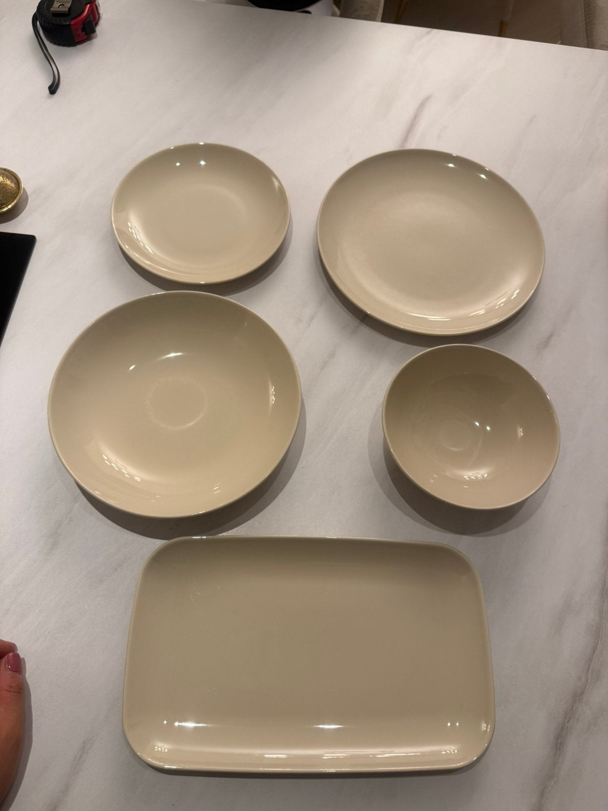 Beige serviesset Ikea FÁRGKLAR, Ophalen, Zo goed als nieuw