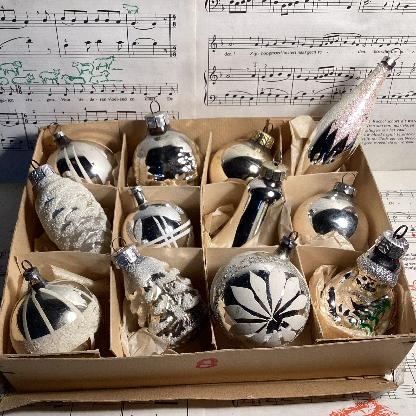 72 oude kerstbal figuren van glas voor 150,00, Ophalen of Verzenden, Gebruikt