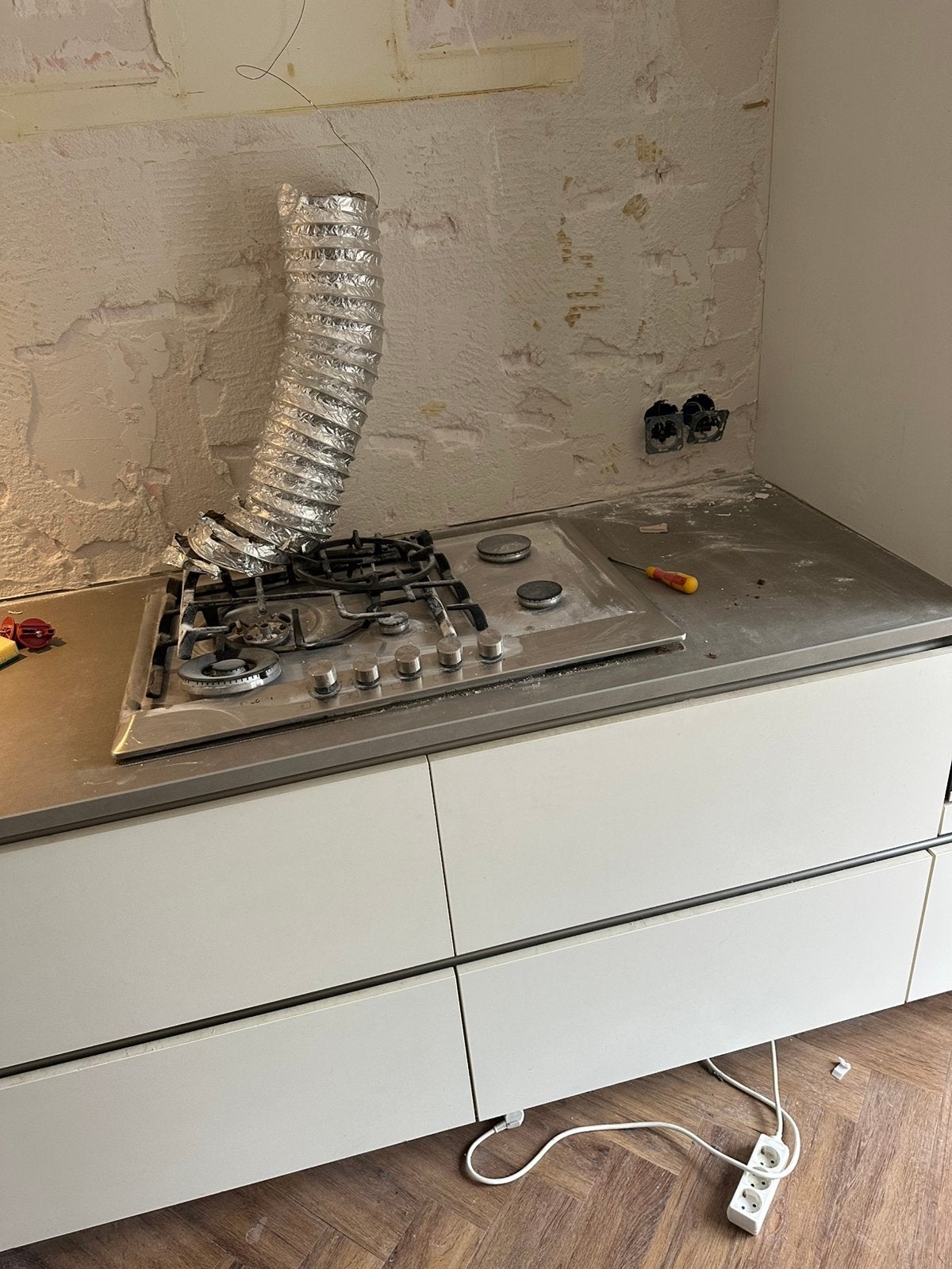 Complete keuken., Ophalen, Zo goed als nieuw, Wit, Graniet of Steen