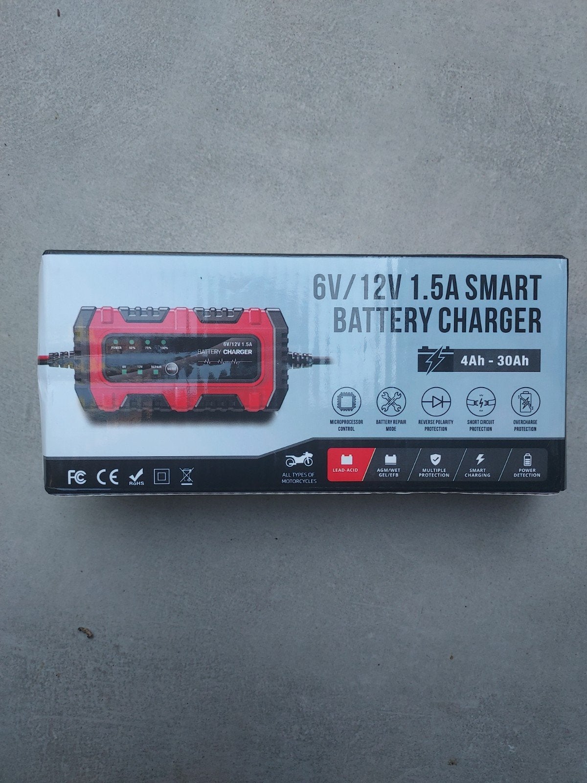 Nieuwe 6V/12V 1.5A Slimme Acculader voor Auto/Motor, Ophalen of Verzenden, Nieuw