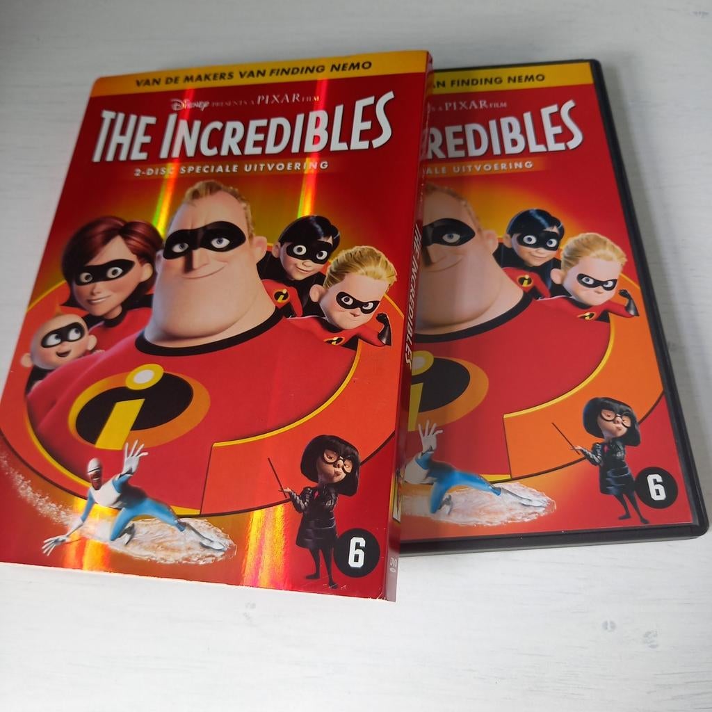 Disney DVD The Incredibles - Inclusief kaft, Overige genres, Ophalen of Verzenden, Zo goed als nieuw, Vanaf 6 jaar