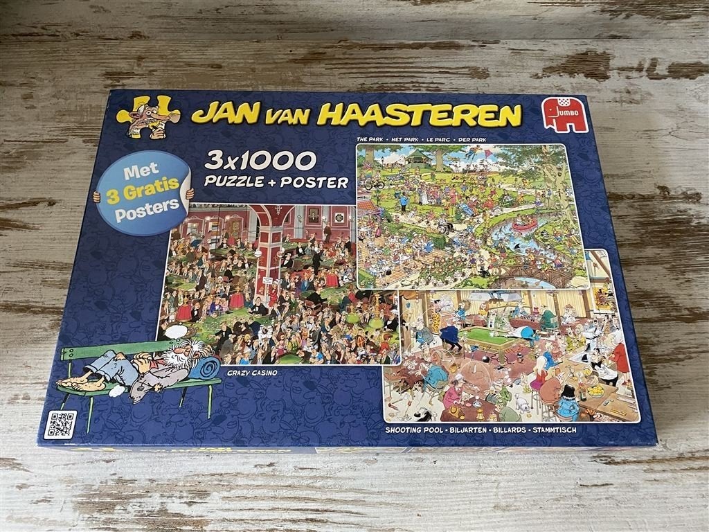 Jan van haasteren - 3x 1000 puzzel [s584], Hobby en Vrije tijd, Denksport en Puzzels, Verzenden, 500 t/m 1500 stukjes, Zo goed als nieuw