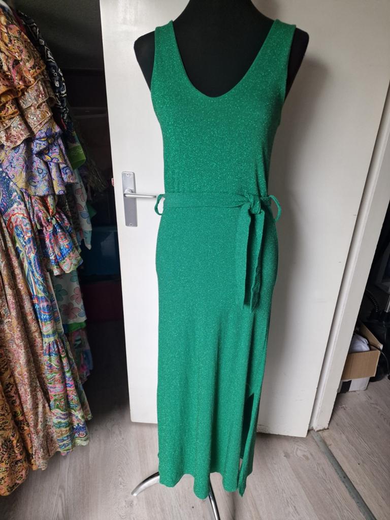 Jurk ambika one size s/m, Ophalen of Verzenden, Zo goed als nieuw, Maat 38/40 (M), Onder de knie