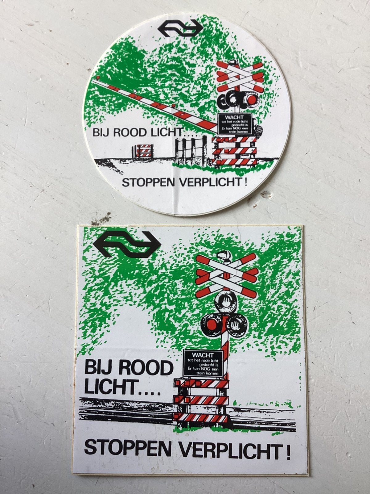 2 stickers Nederlandse Spoorwegen, Verzenden, Zo goed als nieuw