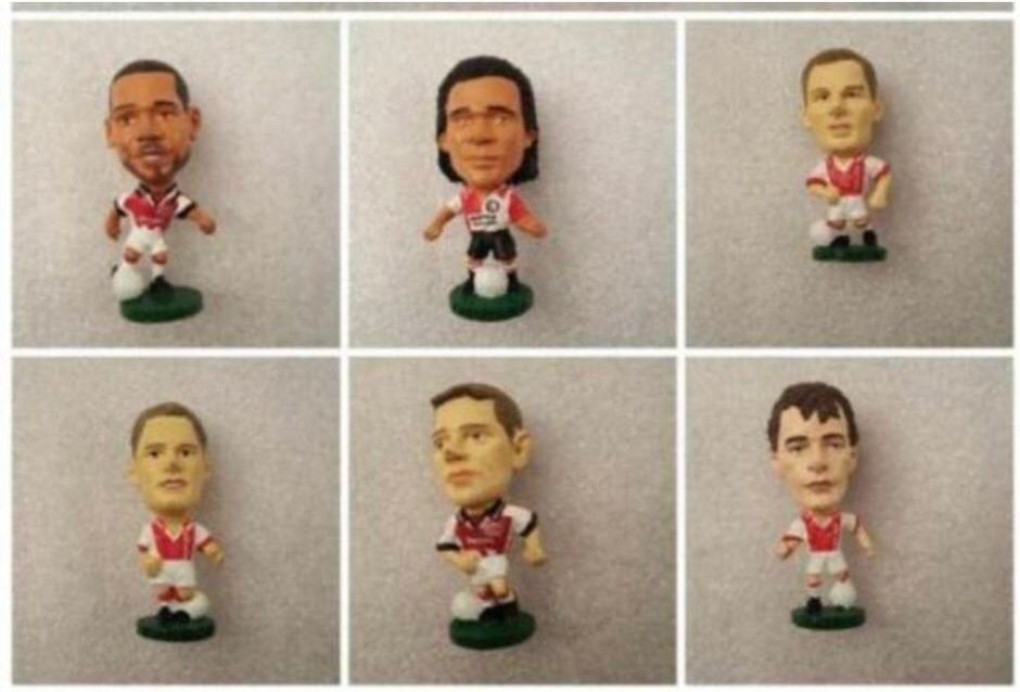 Vintage Corinthian prostars - mini voetbal figuren x 6, Ophalen of Verzenden, Zo goed als nieuw, Overige binnenlandse clubs, Overige typen