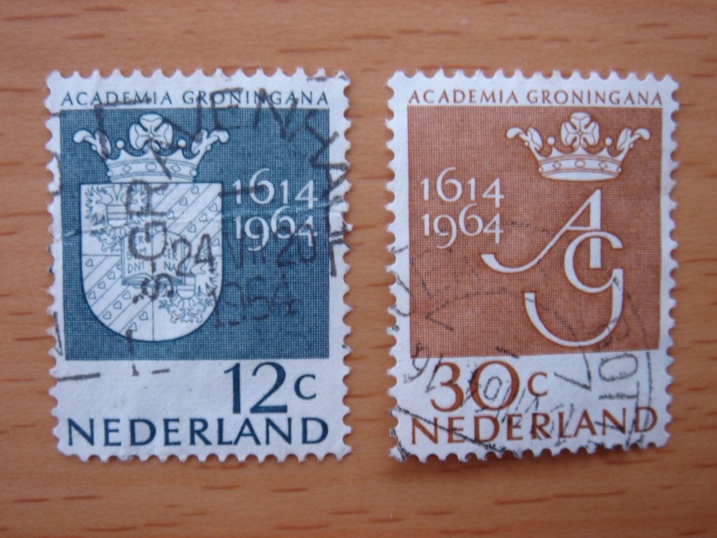 Universiteit Groningen 2x NVPH 816 en 817    Gestempeld, Ophalen of Verzenden, Na 1940, Gestempeld