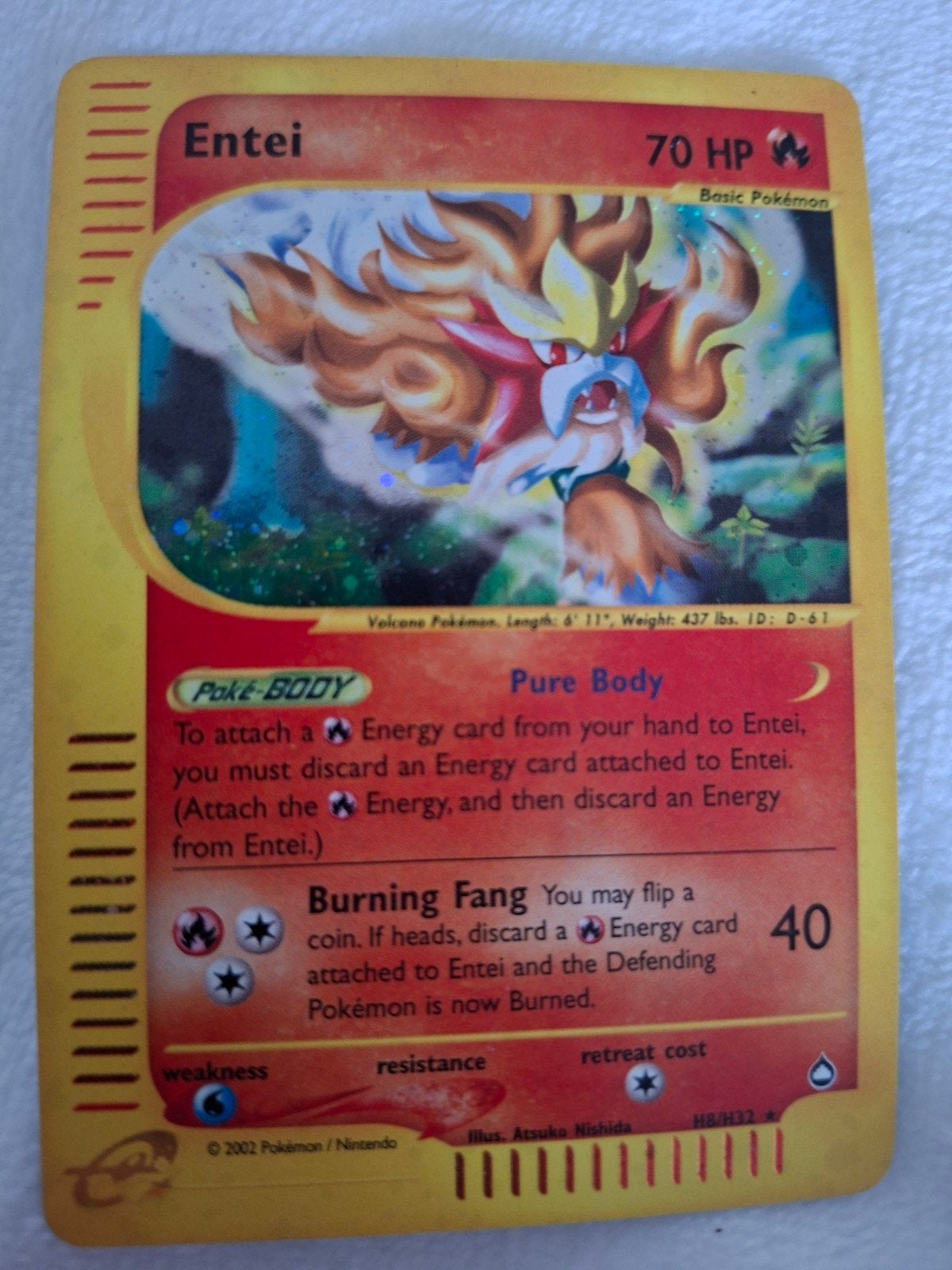 Entei pokemon kaart, Ophalen