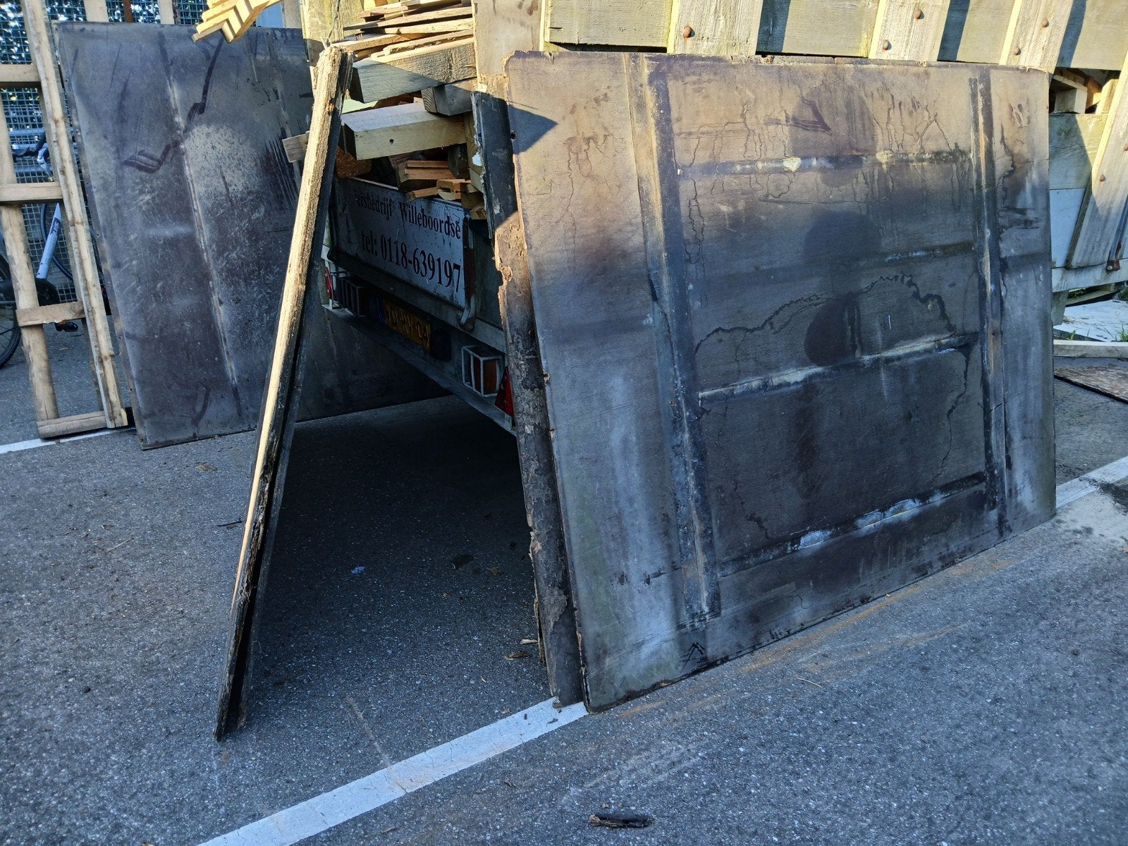 Betonplex diverse gebruikte platen 2.00 x 1.50, Gebruikt, 25 tot 50 mm, Ophalen of Verzenden, Plank