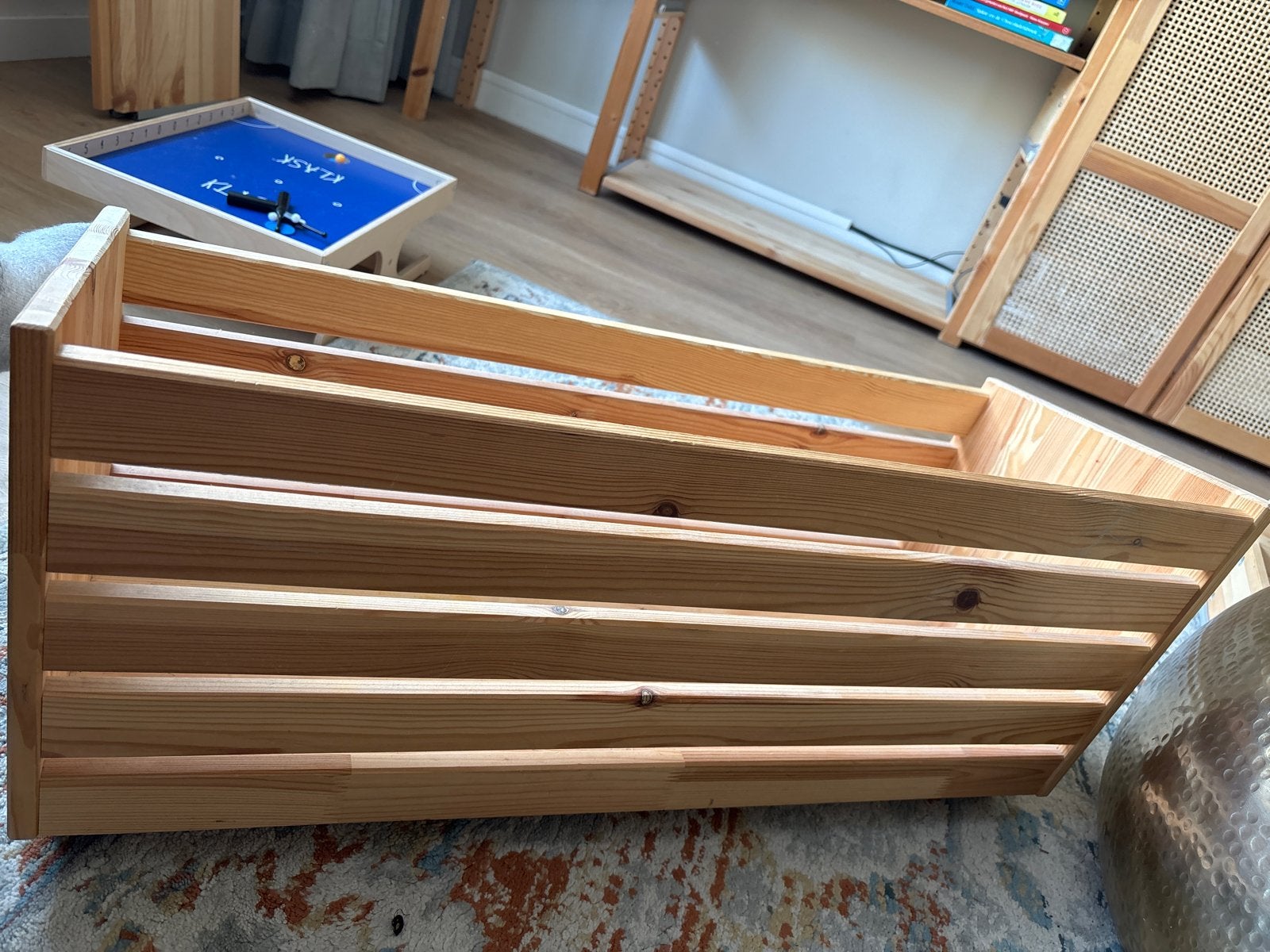 IVAR Opbergbak op wielen, grenen, 78x30 cm, Hout, Gebruikt, Ophalen of Verzenden, Scandinavisch