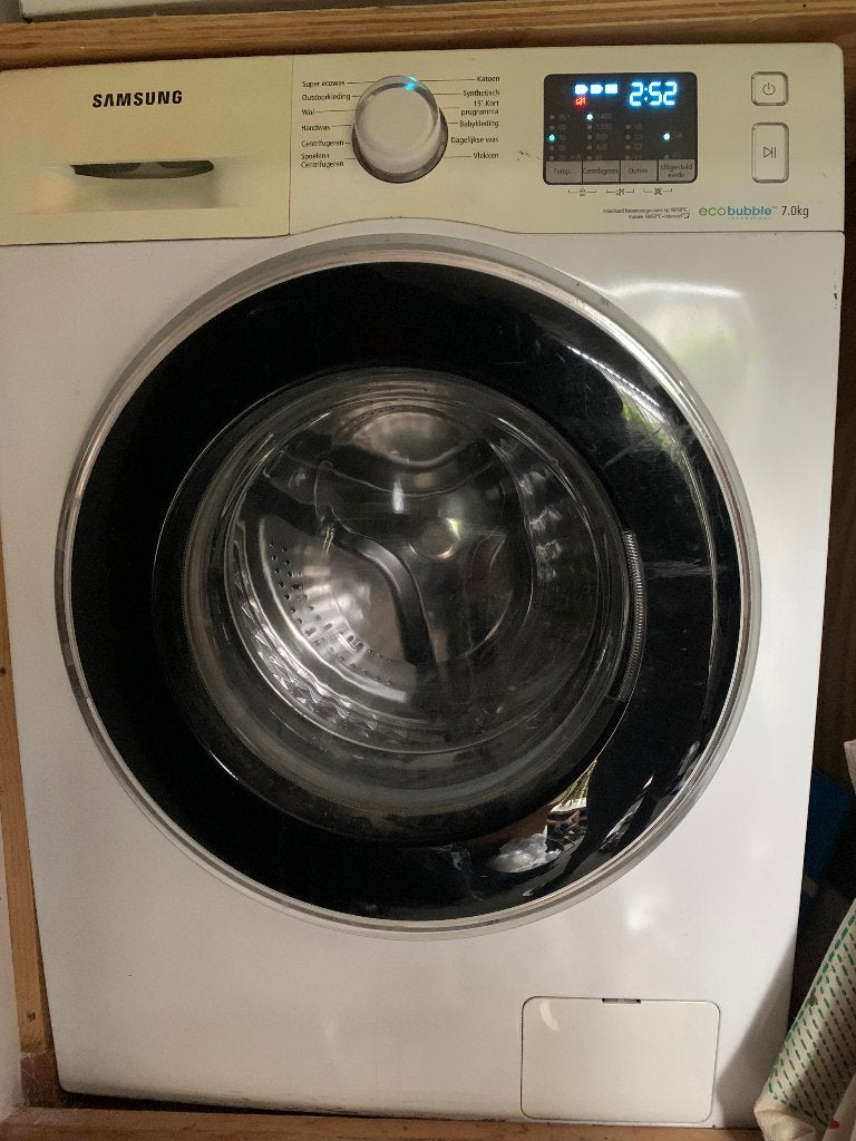 Wasmachine Samsung 7kg (versleten rubbers), Ophalen, Gebruikt, Voorlader, 85 tot 90 cm