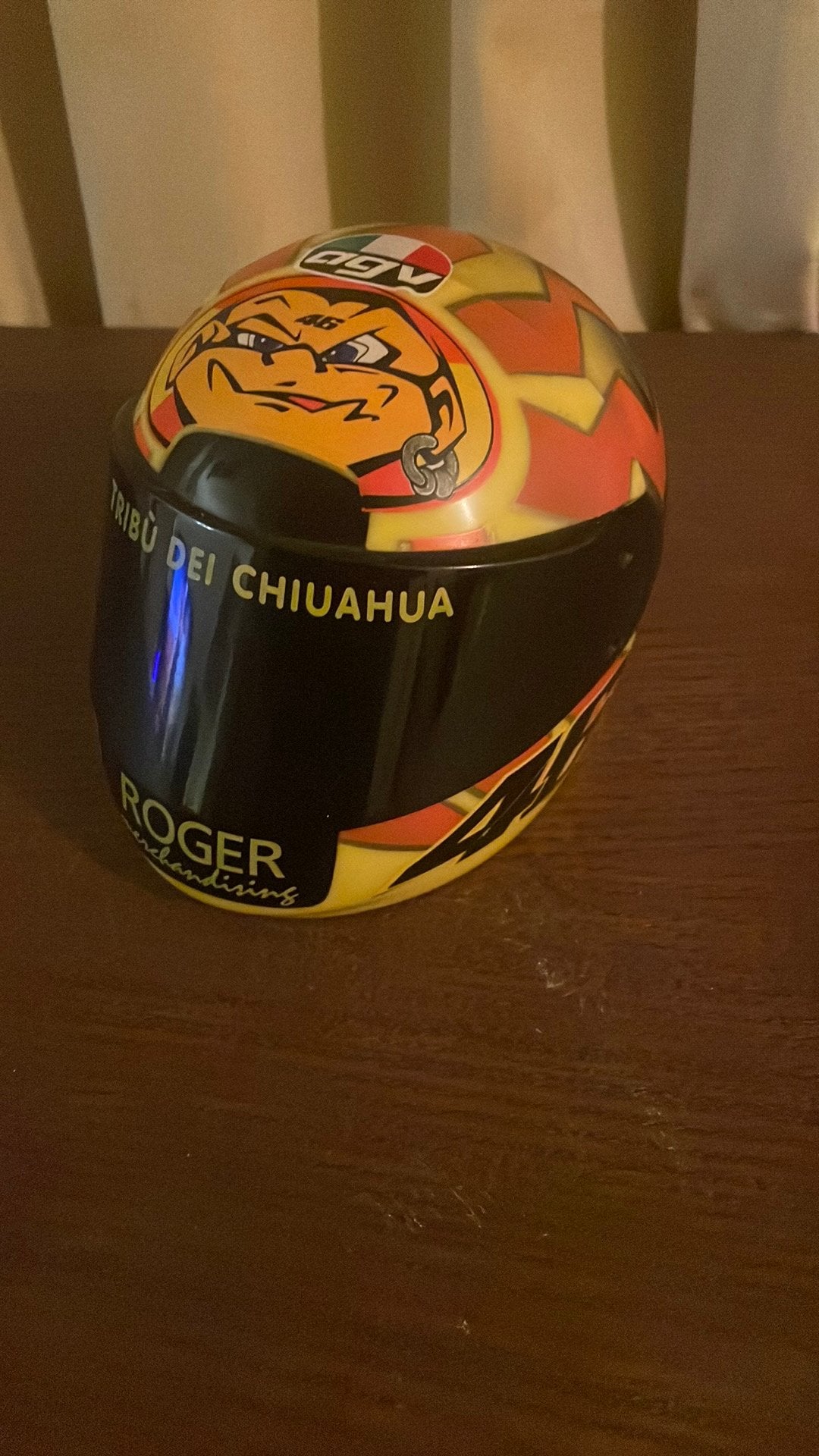 Rossi plastic helm, Ophalen of Verzenden, Zo goed als nieuw, Motoren