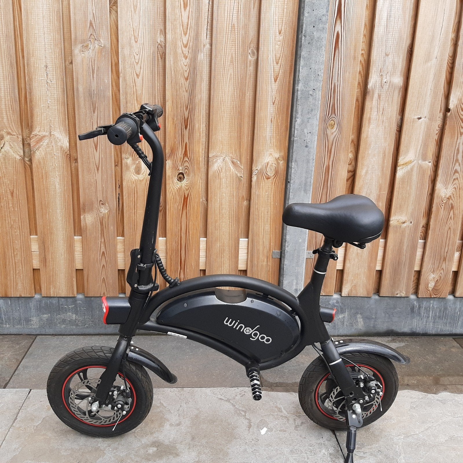 Windgoo B3 elektrische step vouwfiets met gashendel, Minder dan 14 inch, Velgrem, Zo goed als nieuw, Deels opvouwbaar