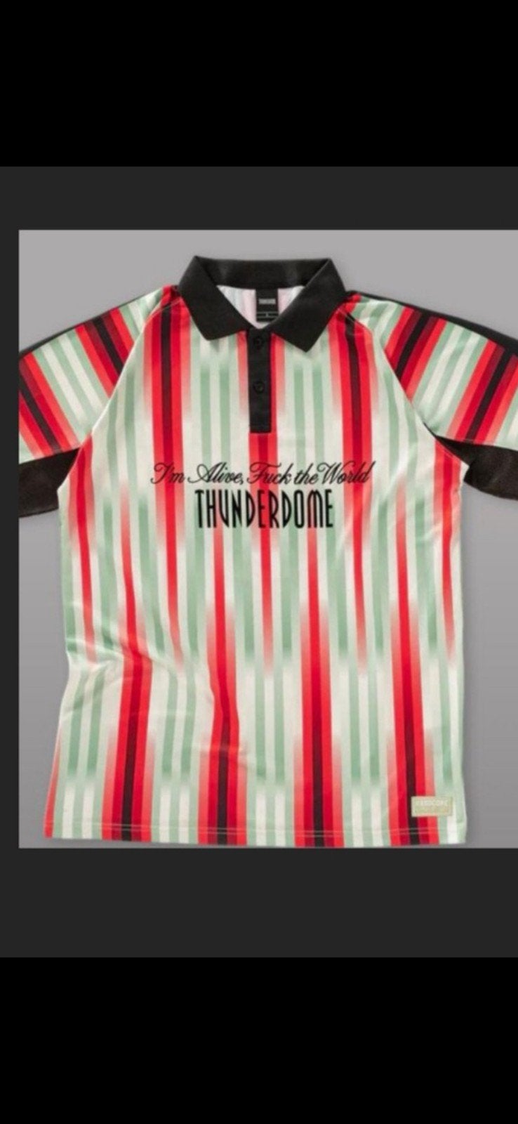 Thunderdome 'I'm Alive, F*ck the World' Polo Shirt, Meerkleurig, Thunderdome, Overige maten, Ophalen of Verzenden