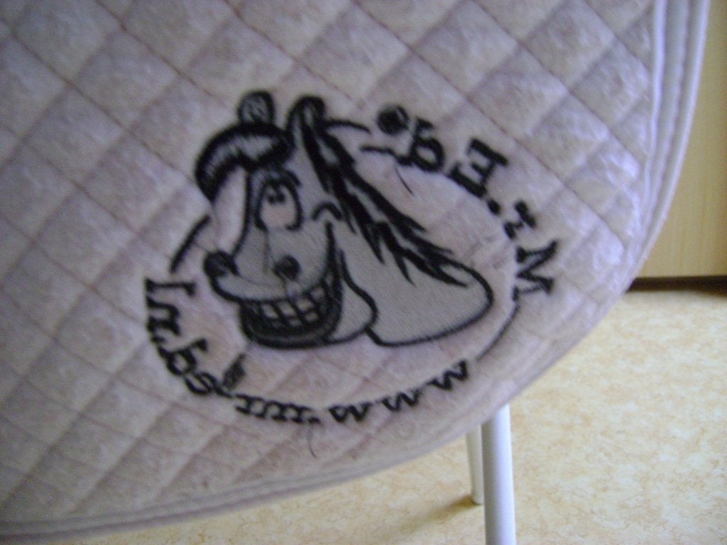 wit ponnie dek met zwarte mr ed erop van 1.05x60cm, Wit, Overige merken, Zadeldekje, Ophalen of Verzenden