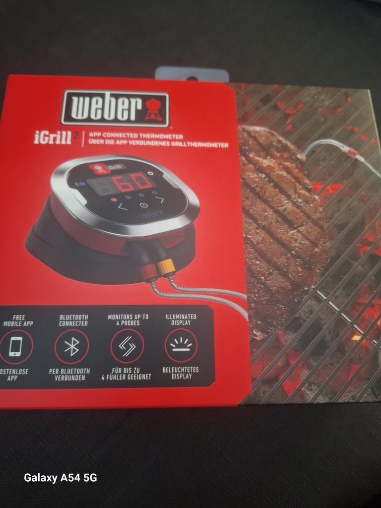 Weber igrill 2 thermometer nieuw in de doos, Ophalen of Verzenden, Nieuw
