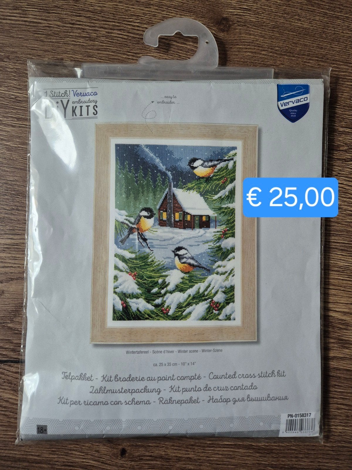 Borduurpakket Wintertafereel - Vervaco, Ophalen of Verzenden, Nieuw, Handborduren, Borduurpakket