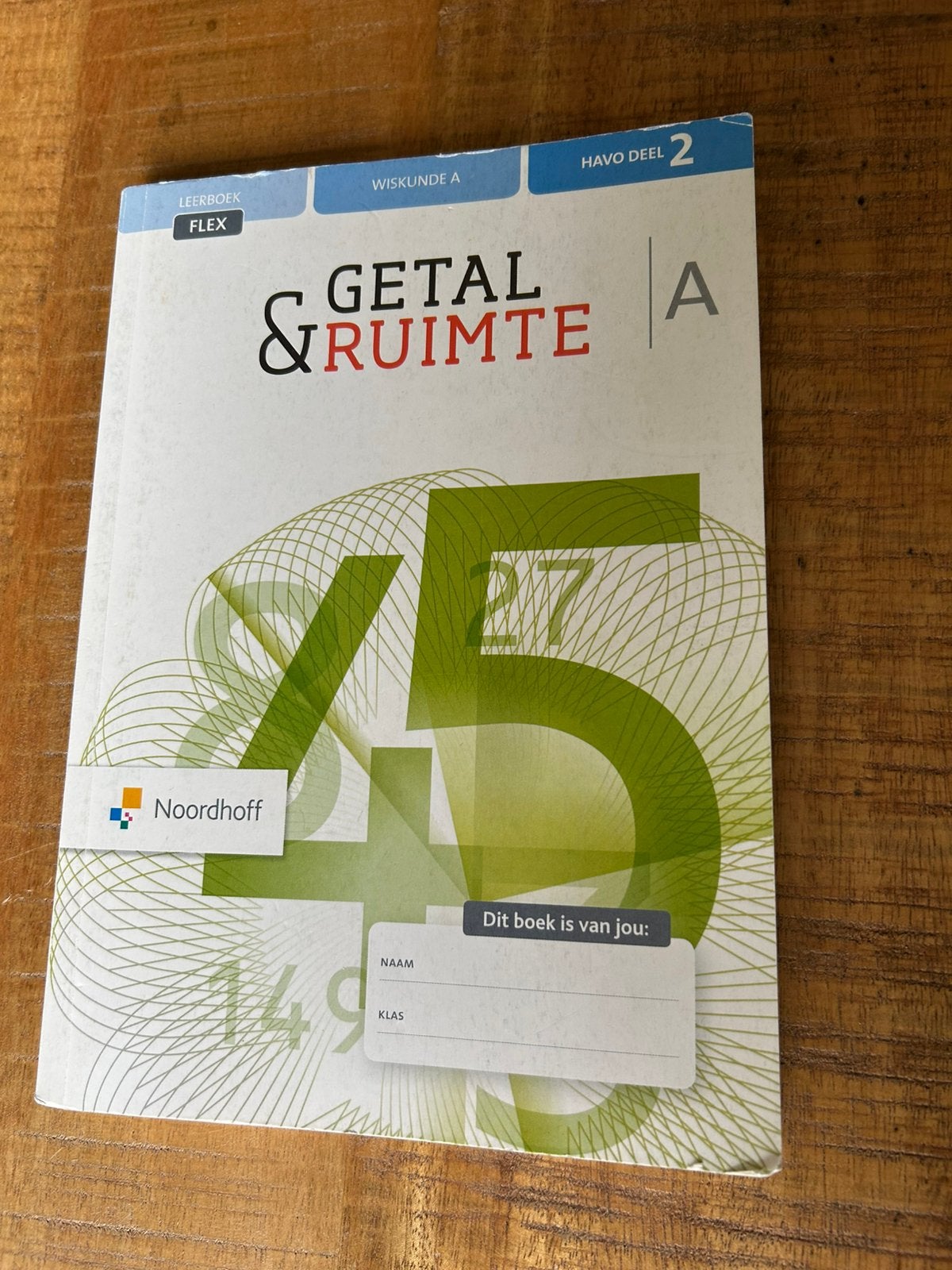 Leer (werk) boek Getal & Ruimte, wiskunde Havo, deel 2, Boeken, Ophalen of Verzenden, Zo goed als nieuw