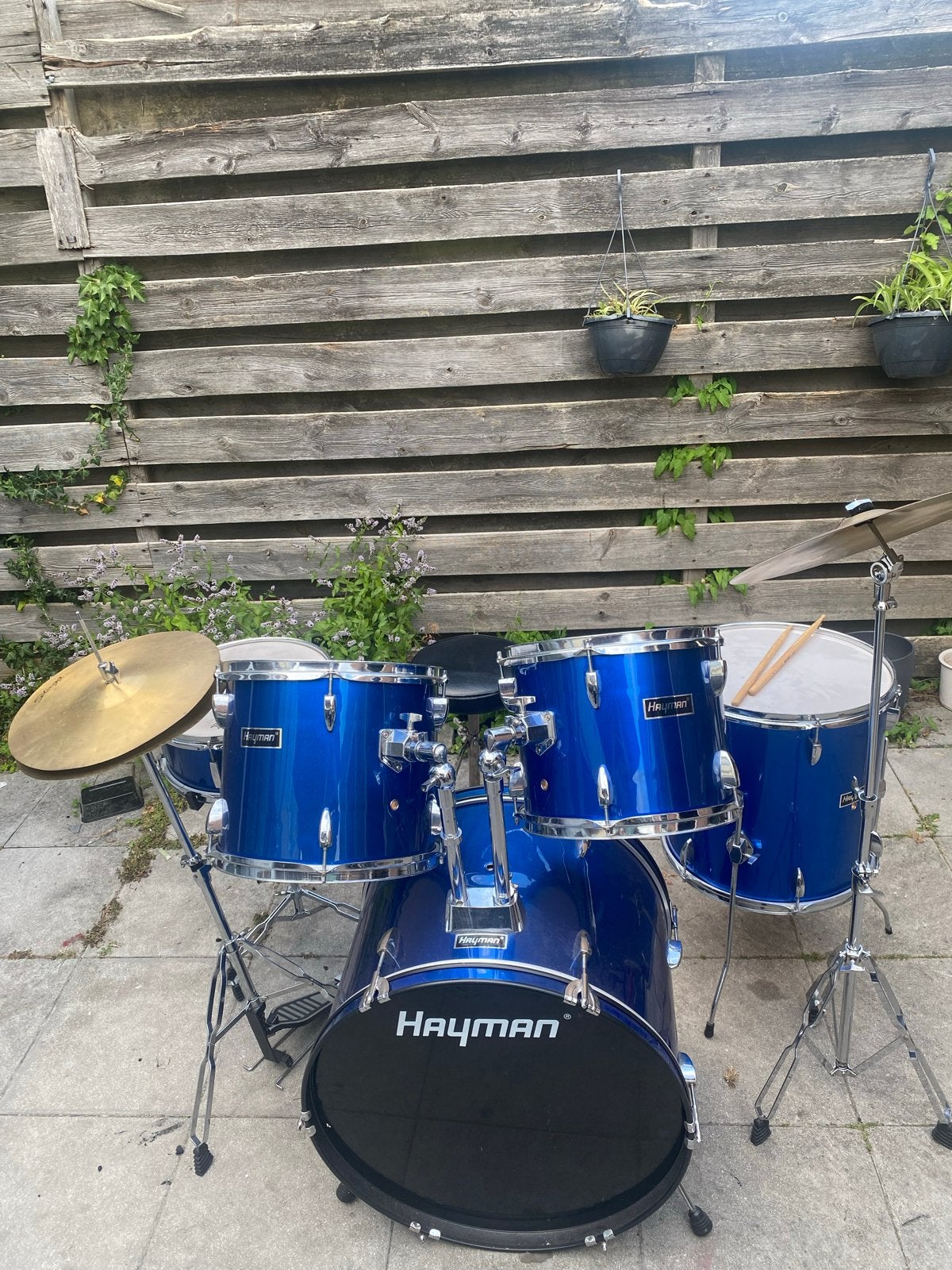 Hayman drumstel – Compleet en klaar om te spelen, Muziek en Instrumenten, Drumstellen en Slagwerk, Ophalen of Verzenden, Gebruikt