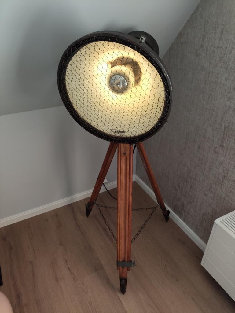 Neef Louis Design industrie lamp op driepoot, Ophalen, Glas, 150 tot 200 cm
