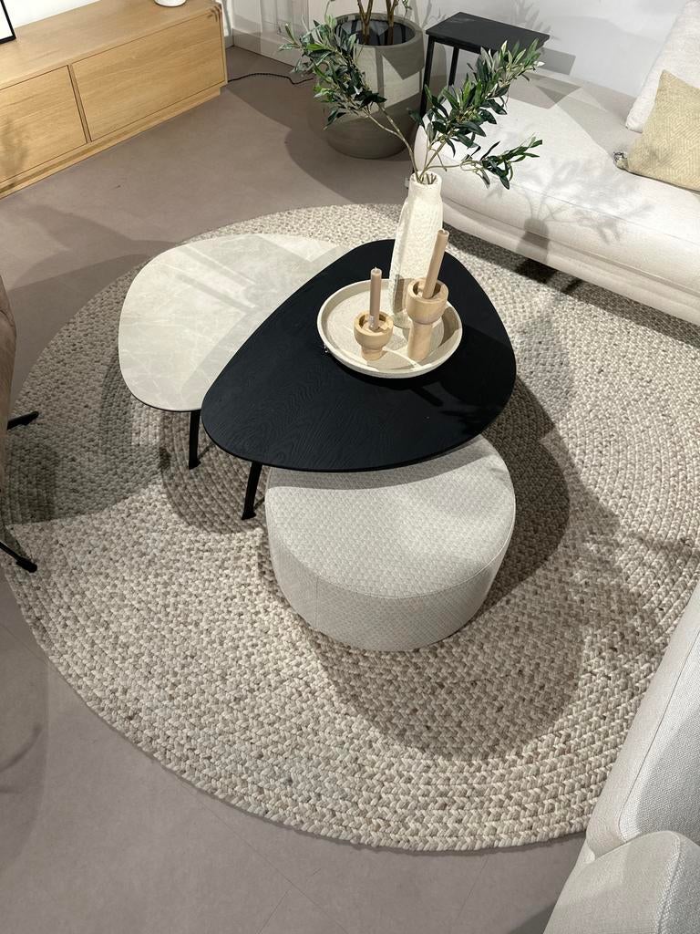 Vloerkleed Step Rondo - Dia 250 cm - Kleed 8004, Ophalen, Beige, Rond, Zo goed als nieuw