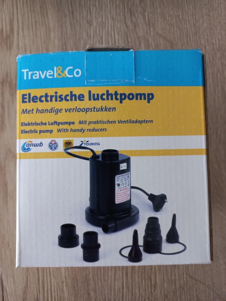 Nieuwe electrische luchtpomp van Travel& Co, Caravans en Kamperen, Ophalen of Verzenden, Nieuw, Elektrisch