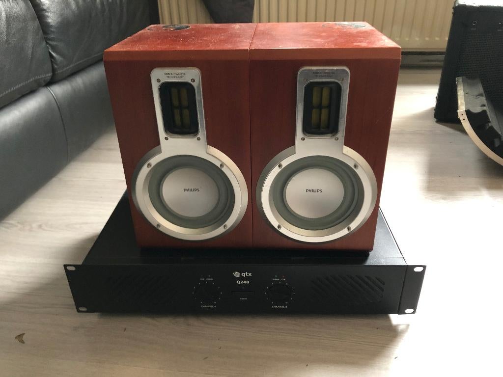 Philips 80W speakers 2x, Audio, Tv en Foto, Luidsprekers, Philips, Ophalen of Verzenden, Zo goed als nieuw, 60 tot 120 watt