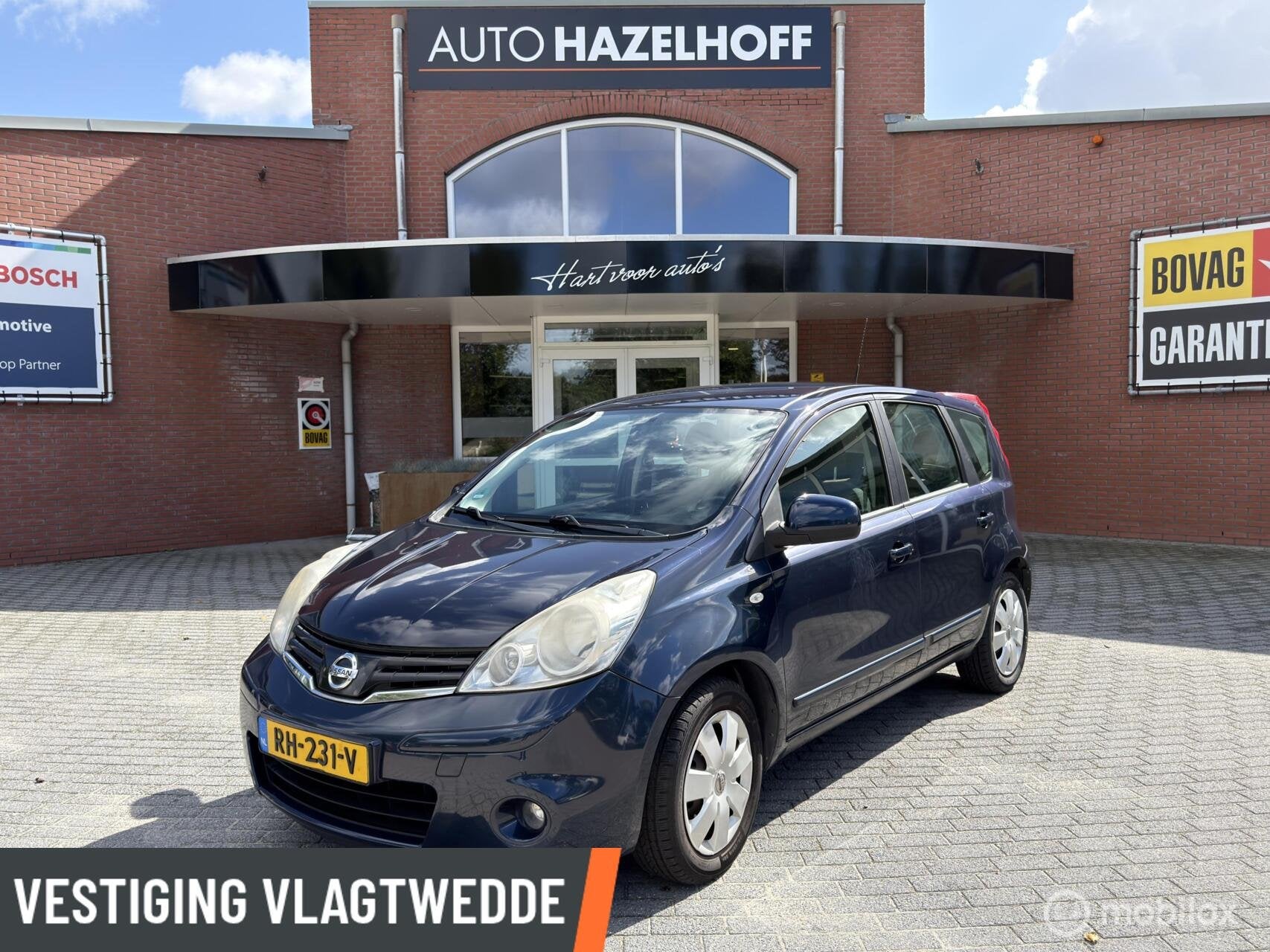 Nissan Note 1.4 Acenta | Airco | Cruise | Trekhaak | PDC |, Auto's, Voorwielaandrijving, Stof, Gebruikt, Zwart