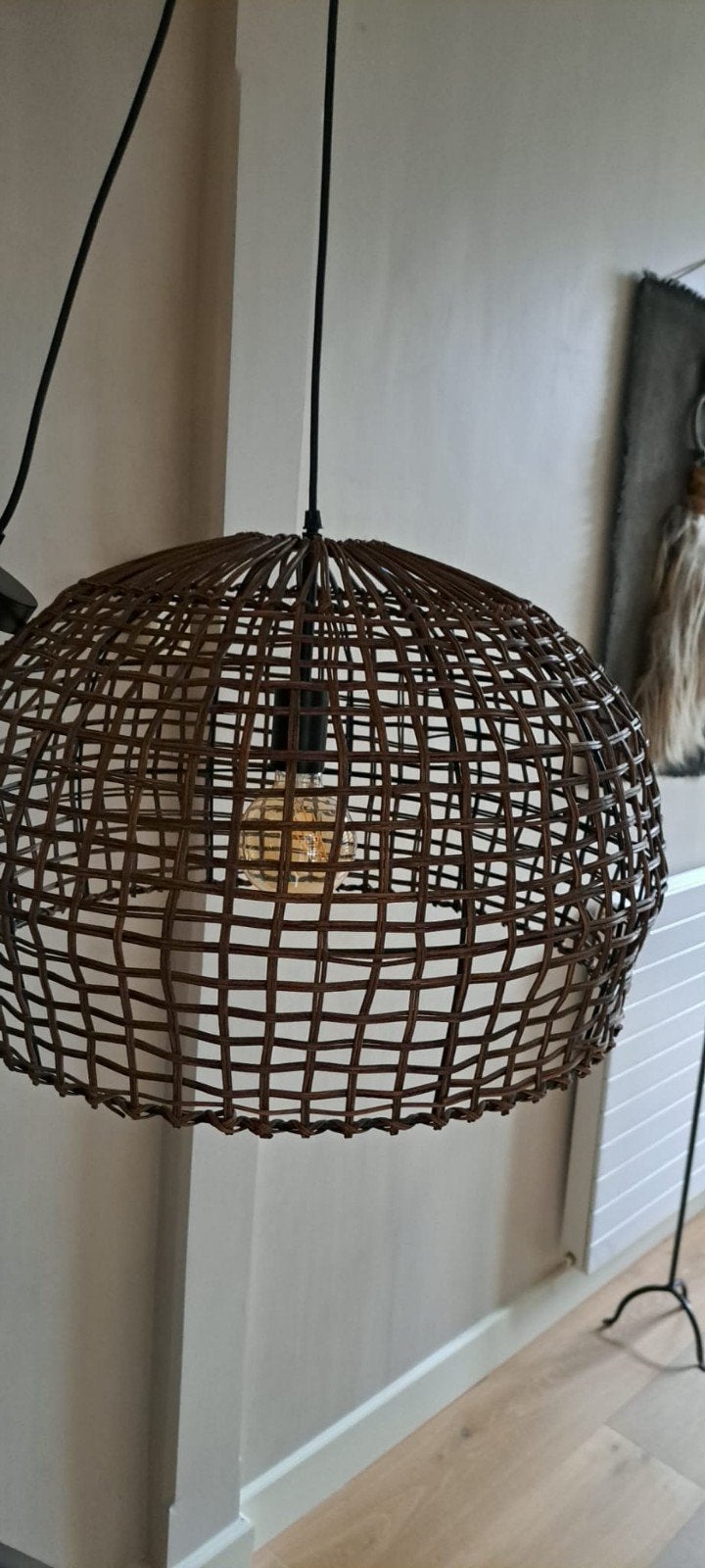 Rotan Hanglamp, Huis en Inrichting, Lampen | Hanglampen, Ophalen of Verzenden