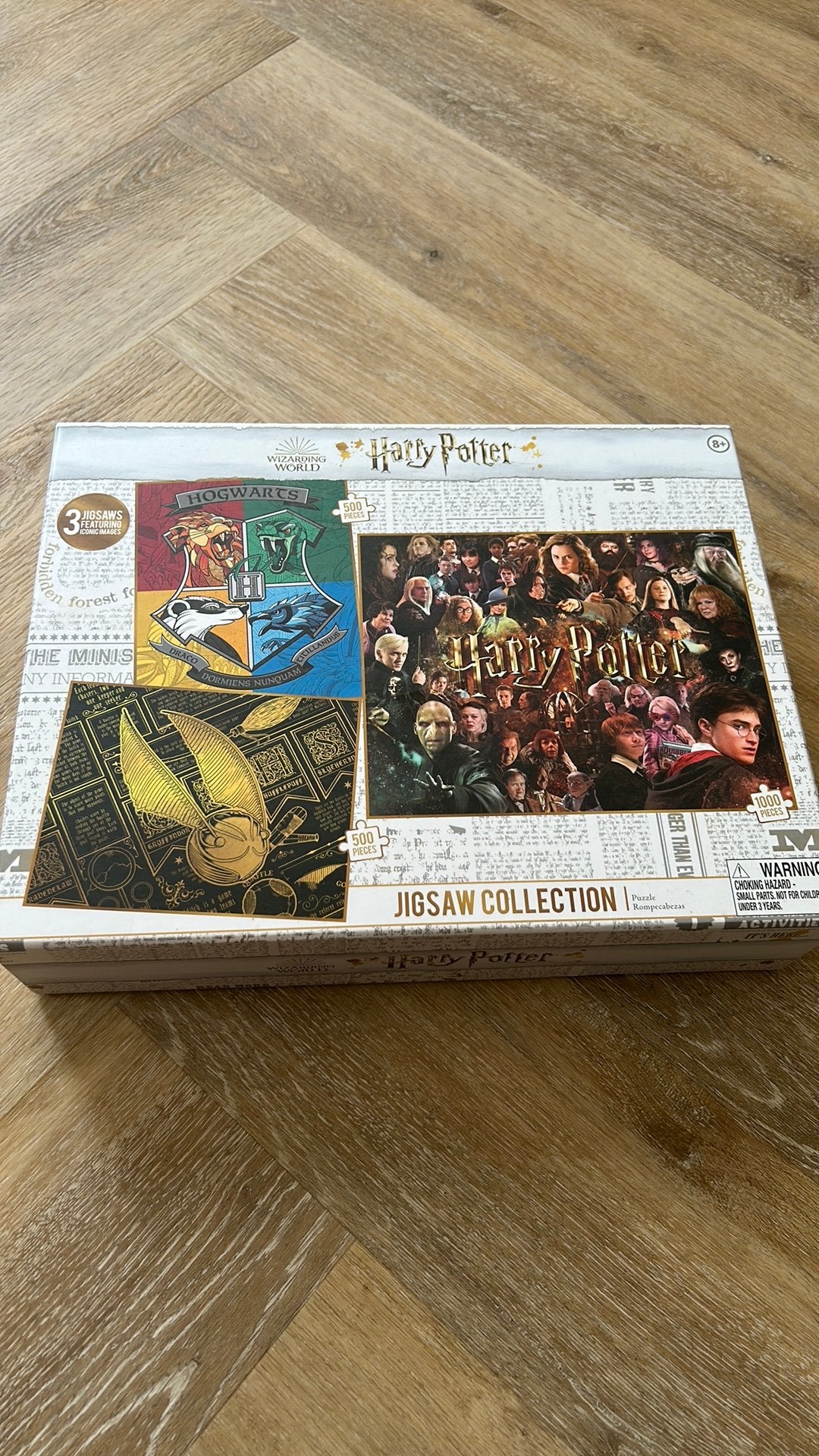 3- delige Harry Potter puzzel, Ophalen, 500 t/m 1500 stukjes, Zo goed als nieuw, Legpuzzel